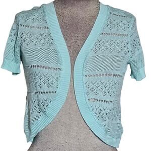 Lightweight Open Knit Cardigan Sweater Size Medium